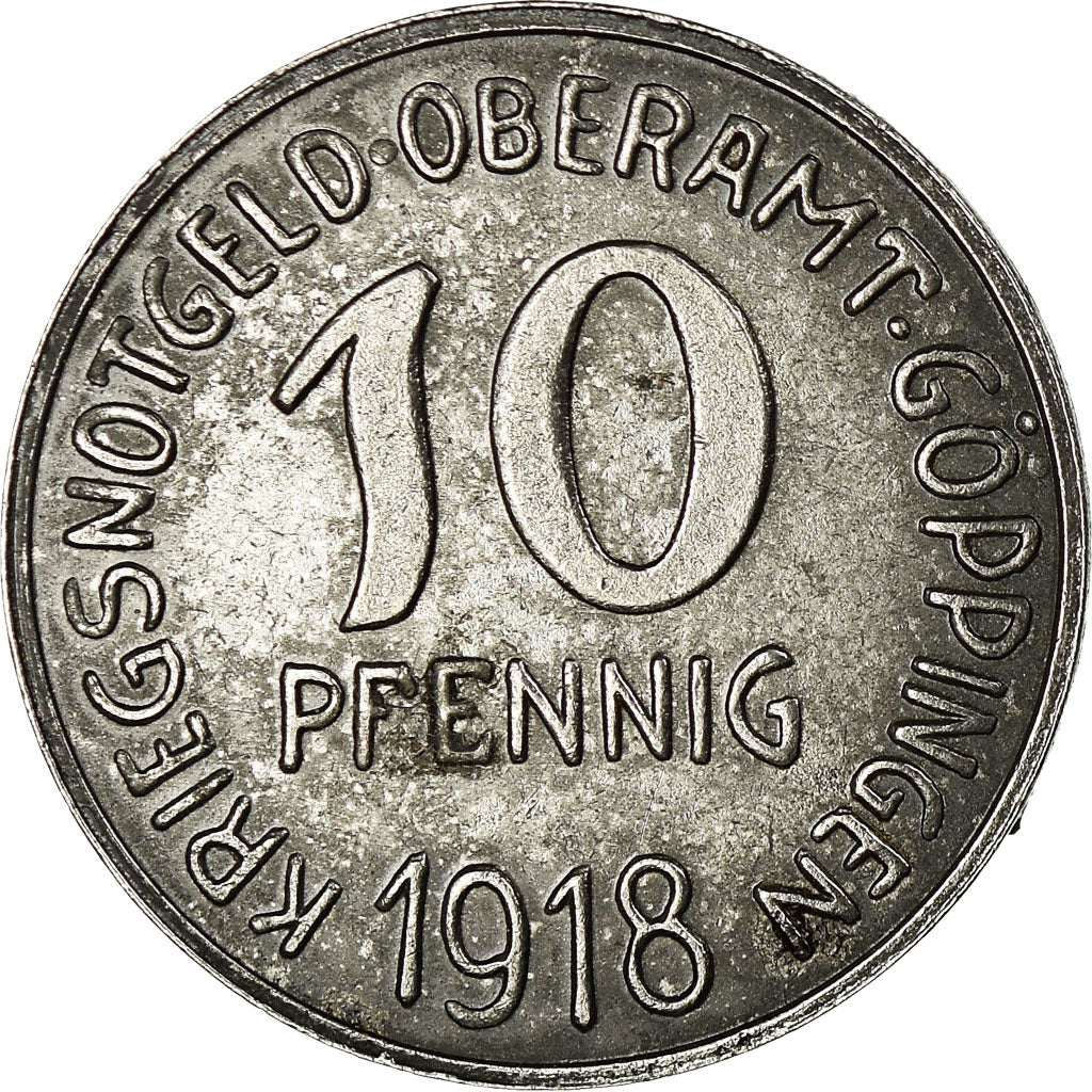 Coin, Germany, Kriegsnotgeld Oberamt Göppingen, Göppingen, 10 Pfennig, 1918