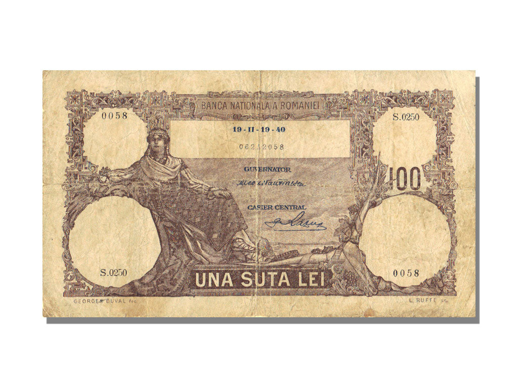 Romania, 100 Lei, 1940, KM #50a, 1940-02-19, EF(40-45), S.0250