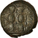 Moneda, Justin II, Follis, 568-569, Nicomedia, BC+, Cobre, Sear:369