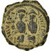 Moneda, Justin II, Follis, 569-570, Nicomedia, MBC, Cobre, Sear:369