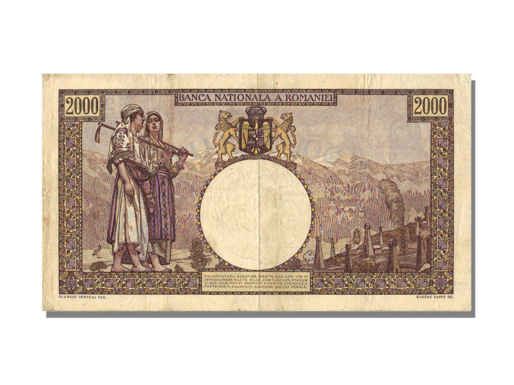 Billete, 2000 Lei, 1941, Rumanía, KM:53a, 1941-11-18, EBC
