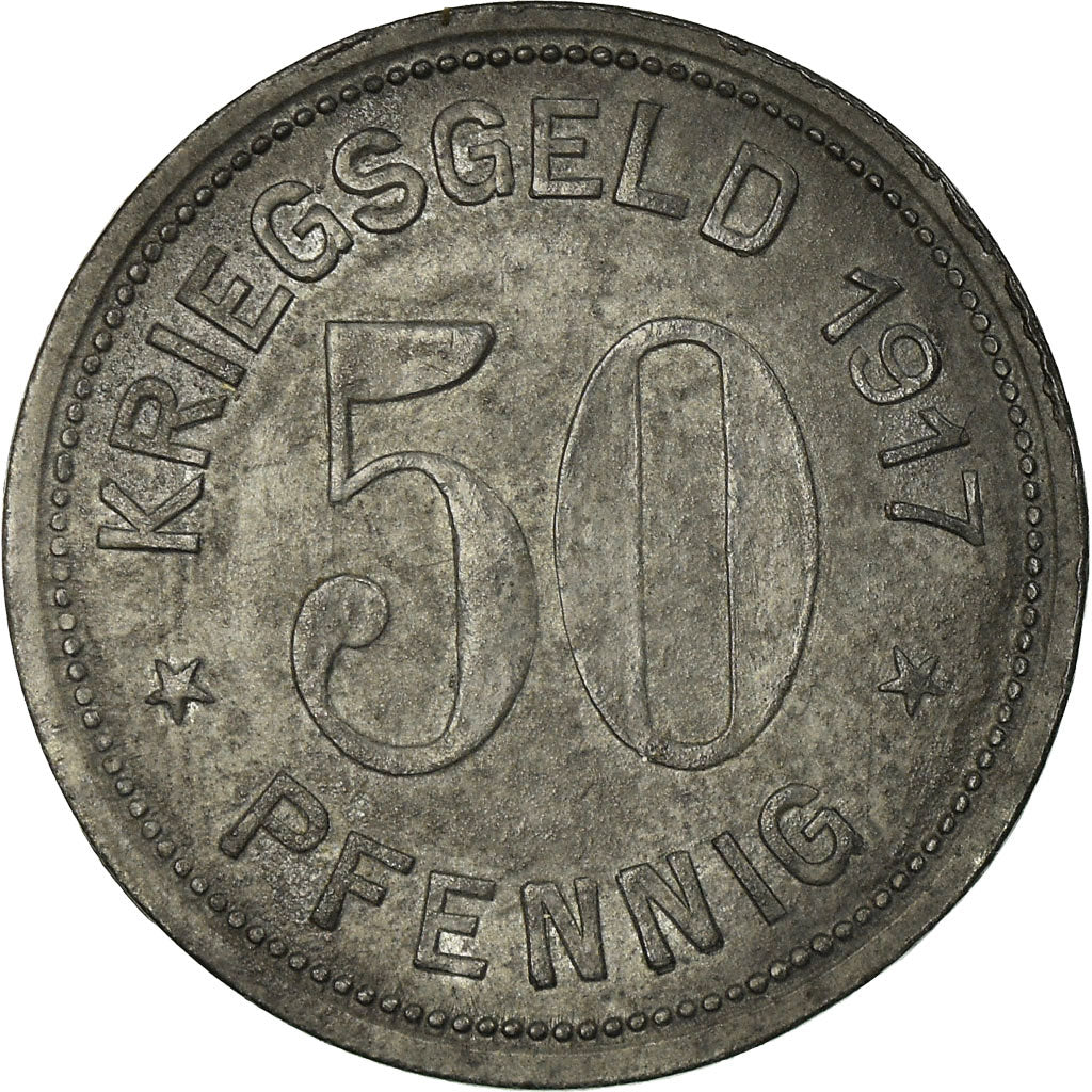 Coin, Germany, Stadt Gräfrath, Kriegsgeld, Gräfrath, 50 Pfennig, 1917