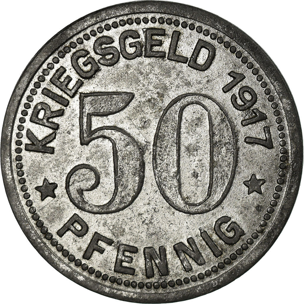 Coin, Germany, Stadt Gräfrath, Kriegsgeld, Gräfrath, 50 Pfennig, 1917