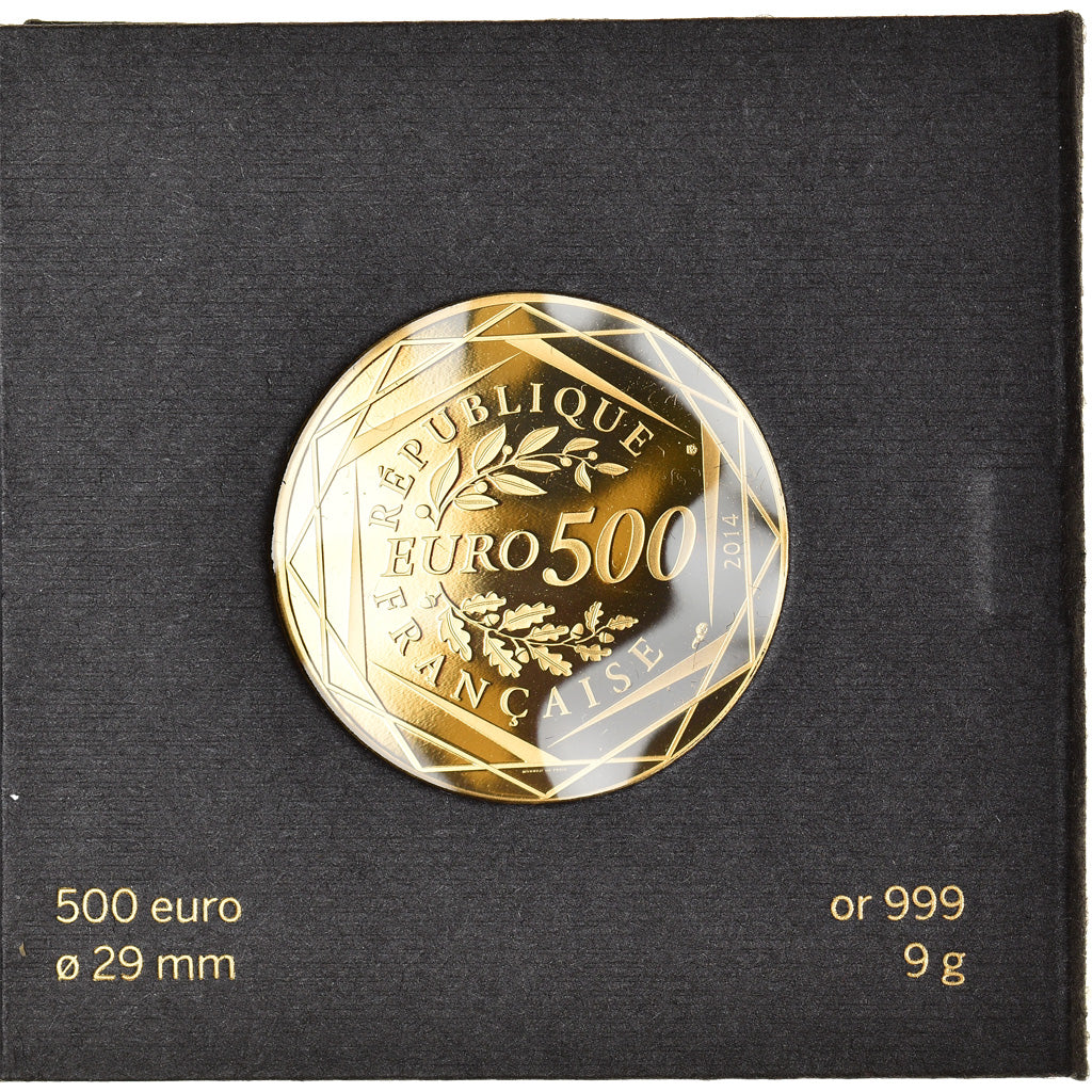 France, 500 Euro, République, Sempé, 2014, Paris, FDC, Or