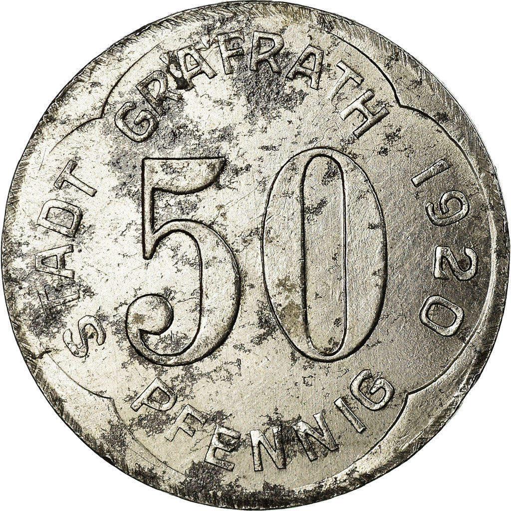 Monnaie, Allemagne, Stadt Gräfrath, Gräfrath, 50 Pfennig, 1920, TTB+, Iron