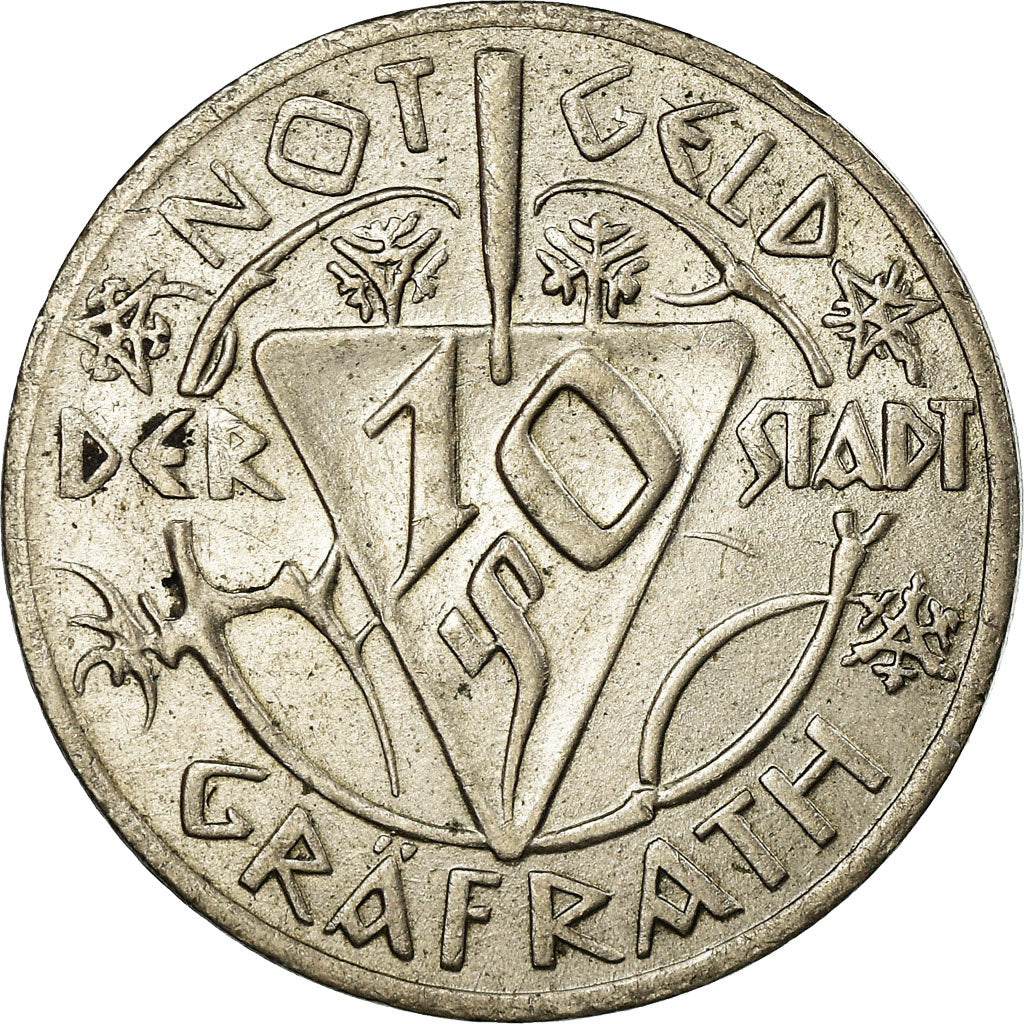 Coin, Germany, Notgeld der Stadt Gräfrath, Gräfrath, 10 Pfennig, 1921