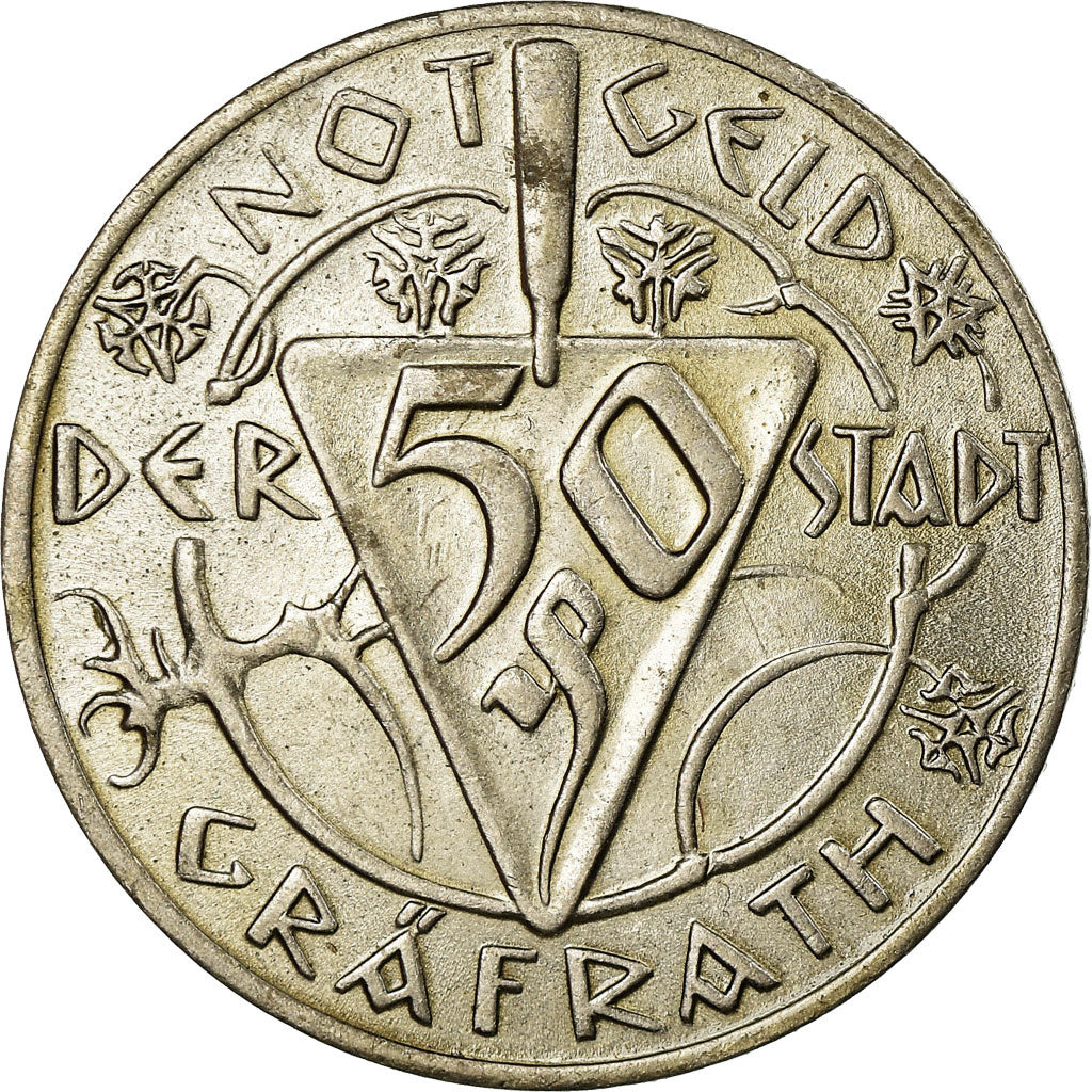 Coin, Germany, Notgeld der Stadt Gräfrath, Gräfrath, 50 Pfennig, 1921