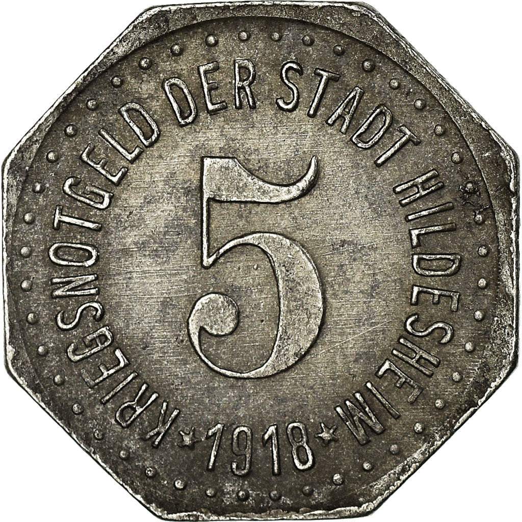 Moneta, Germania, Kriegsnotgeld der Stadt Hildesheim, Hildesheim, 5 Pfennig