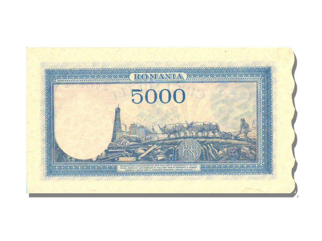 Geldschein, Rumänien, 5000 Lei, 1945, 1945-08-21, UNZ