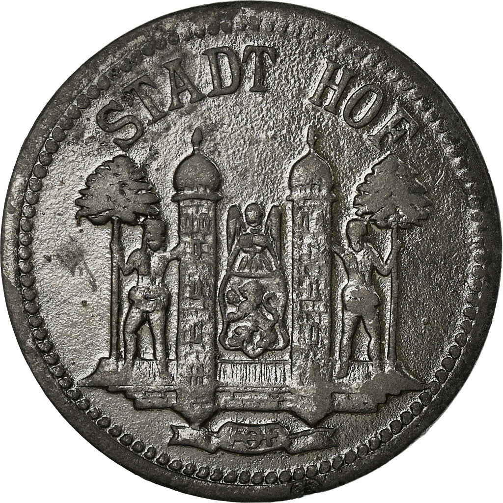 Coin, Germany, Stadt Hof, Kriegsgeldersatzmarke, Hof, 50 Pfennig, 1918