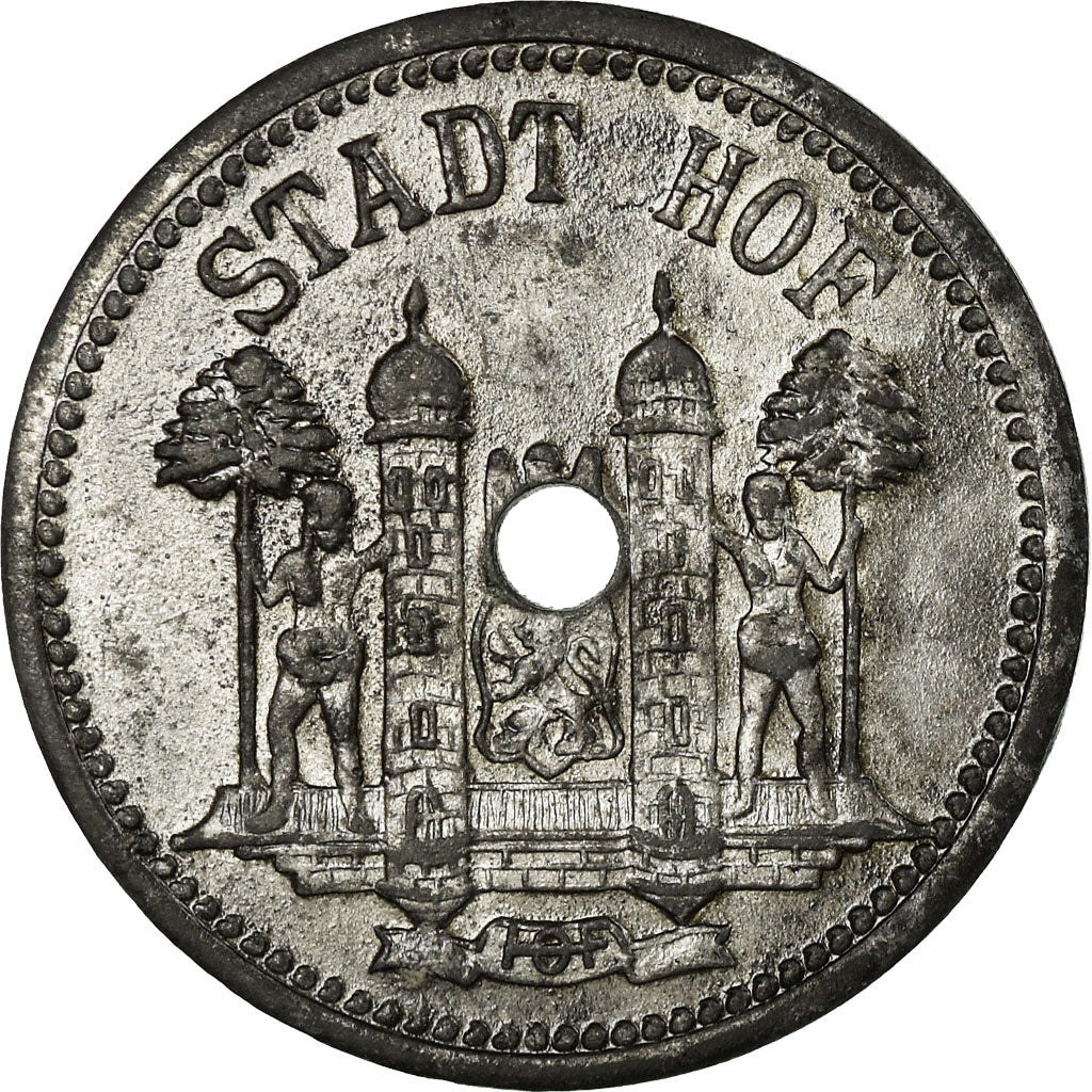Coin, Germany, Stadt Hof, Kriegsgeldersatzmarke, Hof, 50 Pfennig, 1918