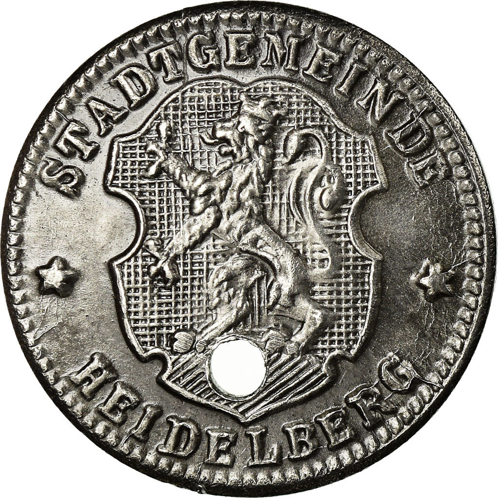 Coin, Germany, Stadtgemeinde Heidelberg, Kriegsgeld, Heidelberg, 10 Pfennig