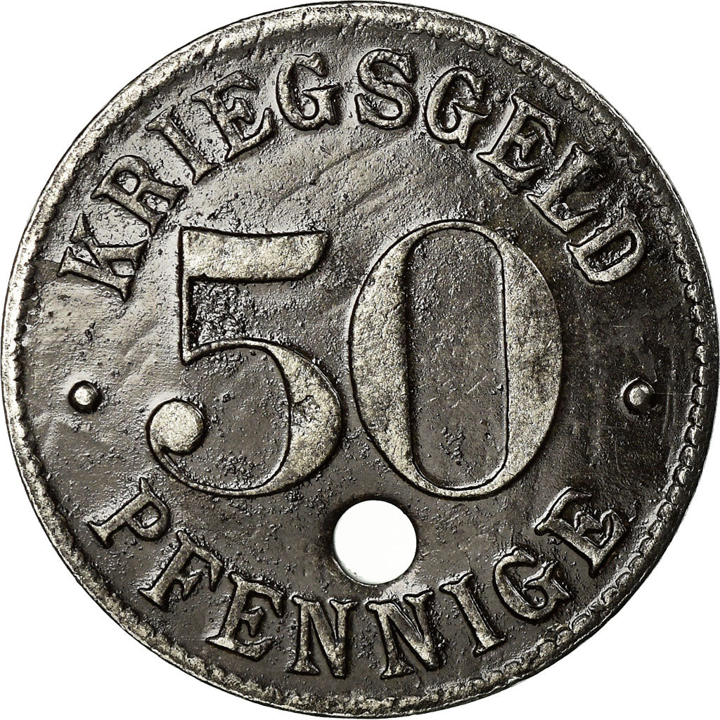 Moneta, Germania, Stadtgemeinde Heidelberg, Kriegsgeld, Heidelberg, 50 Pfennig