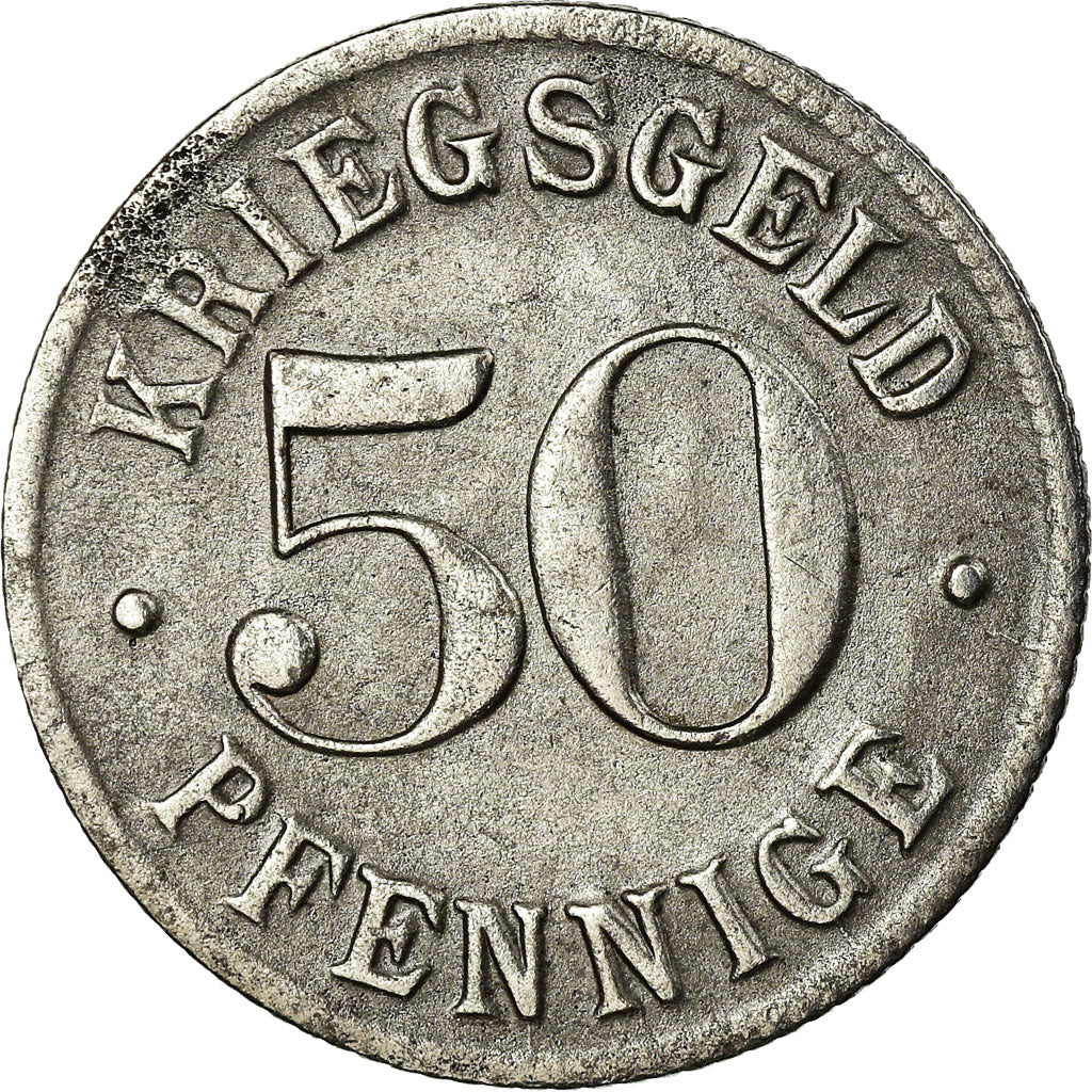 Münze, Deutschland, Stadtgemeinde Heidelberg, Kriegsgeld, Heidelberg, 50
