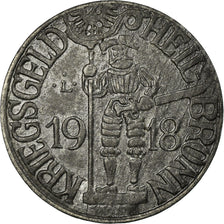 Coin, Germany, Kriegsgeld, Heil-Bronn, 10 Pfennig, 1918, EF(40-45), Zinc
