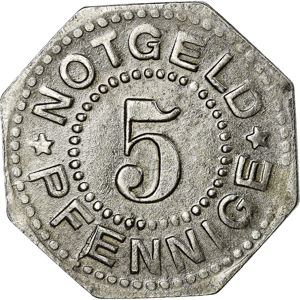 Monnaie, Allemagne, Kreise Heiligenstadt und Worbis, Heiligenstadt, 5 Pfennig