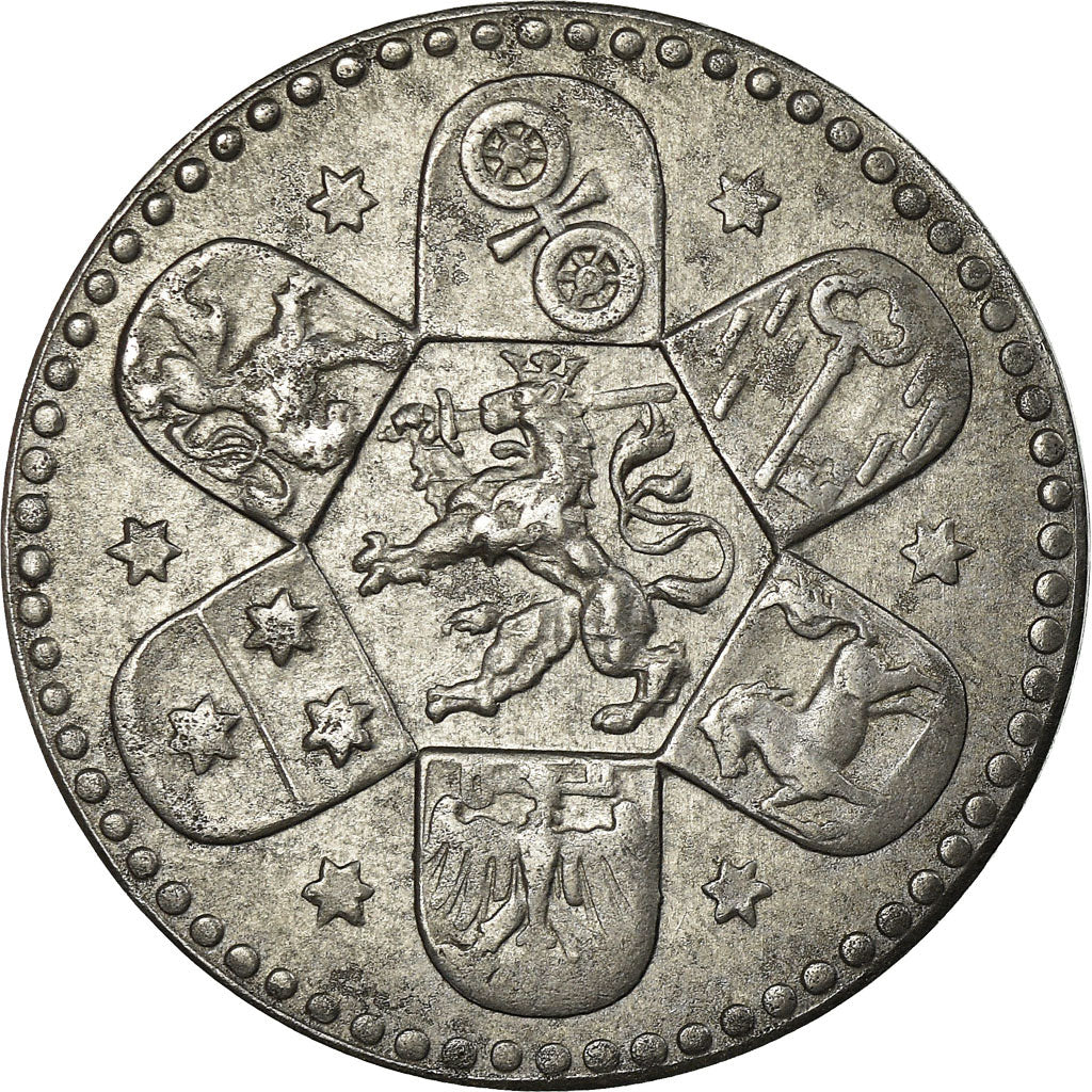 Münze, Deutschland, Kreis Heppenheim, Heppenheim, 10 Pfennig, 1918, SS+, Iron