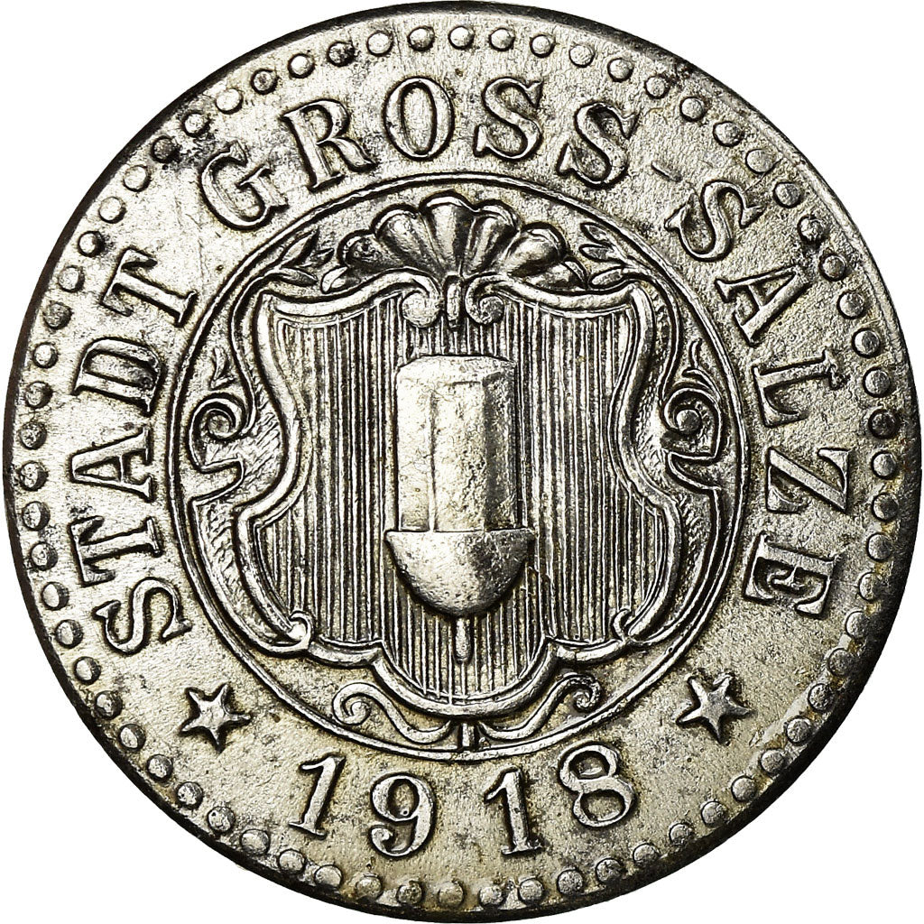 Moneda, Alemania, Stadt Gross-Salze, Kriegsgeld, Gross-Salze, 10 Pfennig, 1918