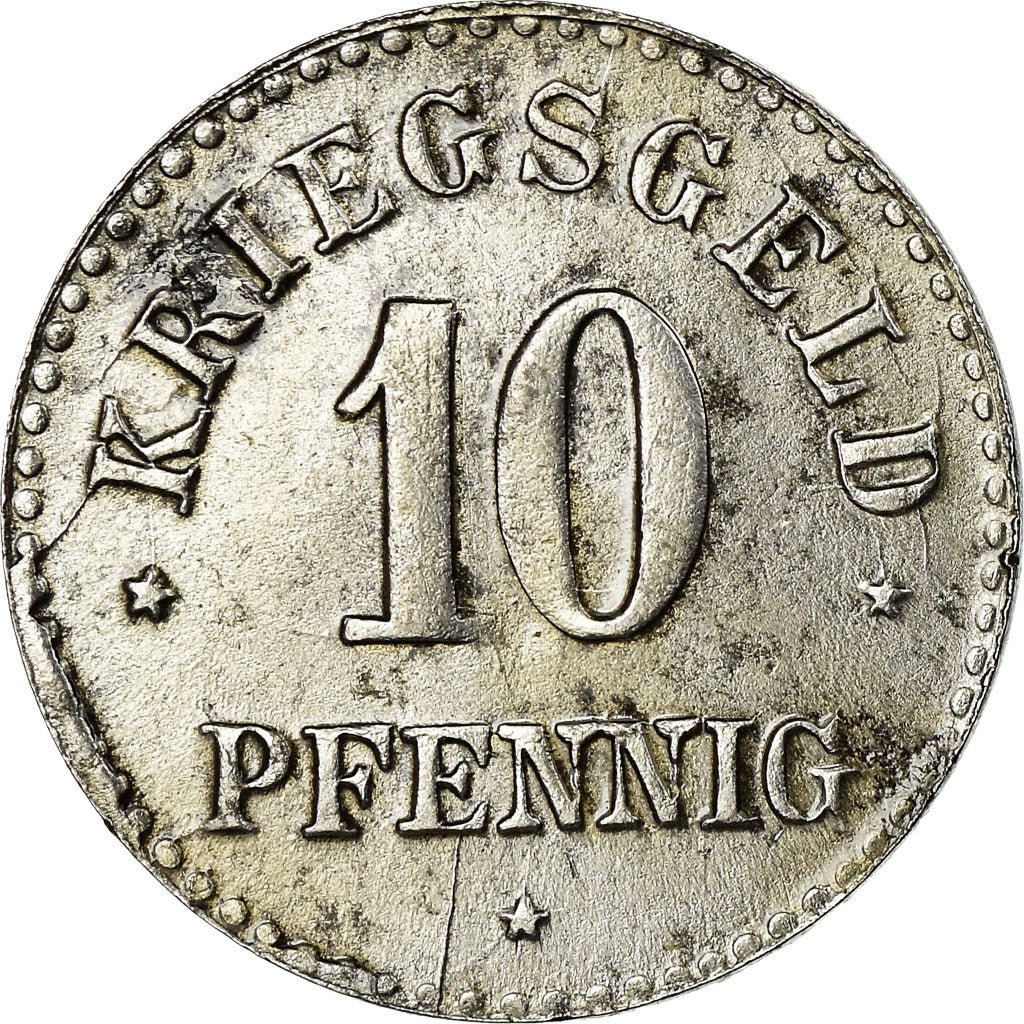 Moneda, Alemania, Stadt Gross-Salze, Kriegsgeld, Gross-Salze, 10 Pfennig, 1918