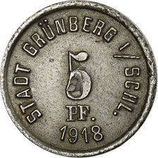 Moneta, Germania, Stadt Grünberg, Kriegsgeld, Grünberg, 5 Pfennig, 1918, BB+