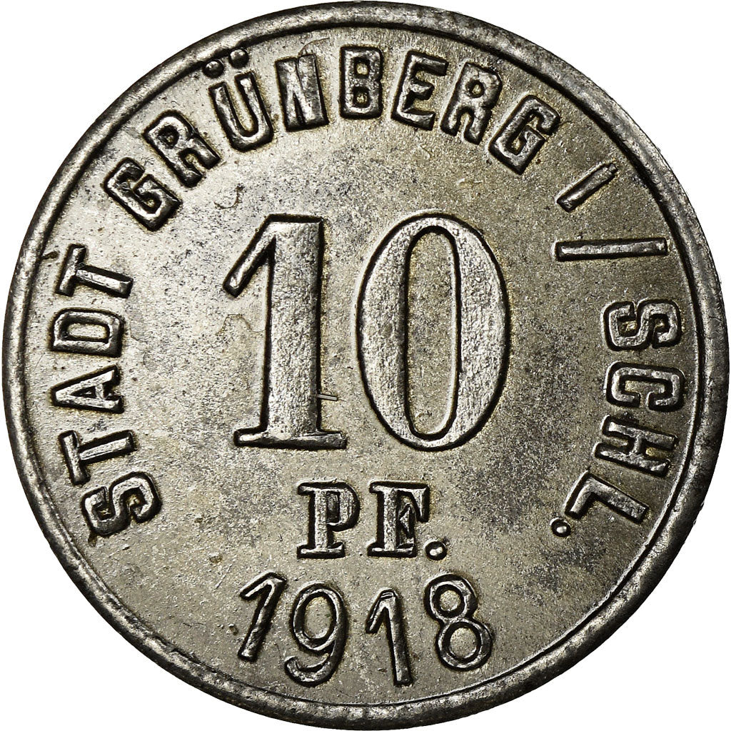 Coin, Germany, Stadt Grünberg, Kriegsgeld, Grünberg, 10 Pfennig, 1918