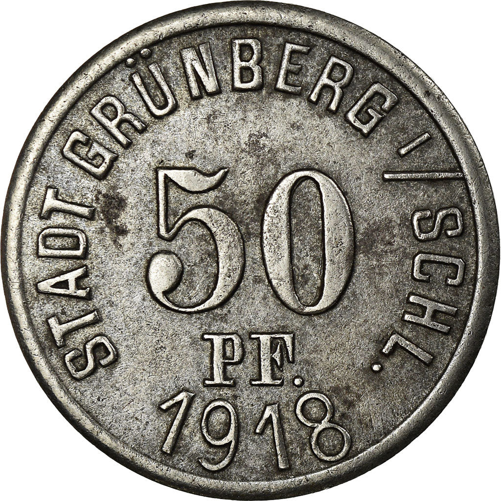 Coin, Germany, Stadt Grünberg, Kriegsgeld, Grünberg, 50 Pfennig, 1918