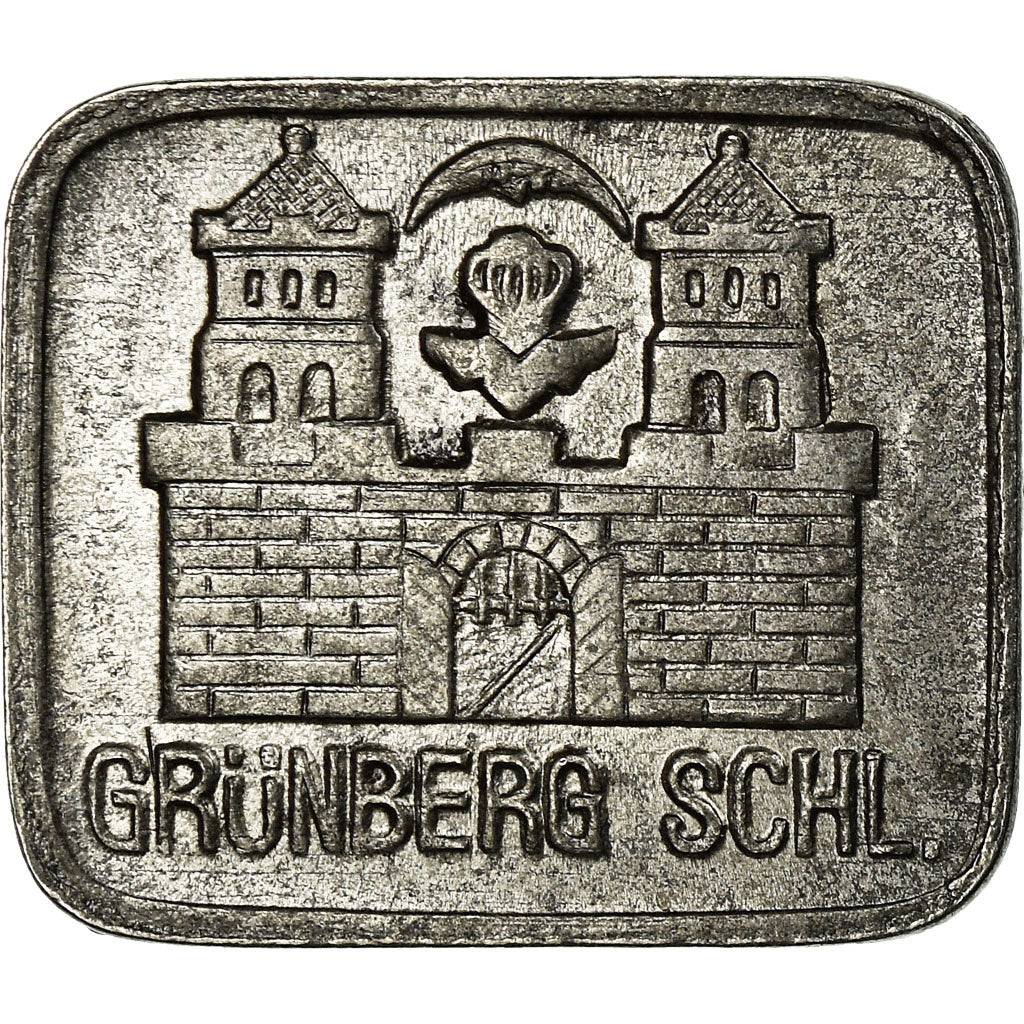 Coin, Germany, Grünber Schl. Notgeld, Grünberg, 10 Pfennig, 1919, EF(40-45)