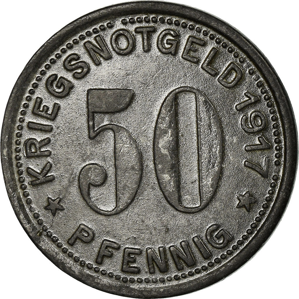Coin, Germany, Stadt Gummersbach, Kriegsnotgeld, Gummersbach, 50 Pfennig, 1917