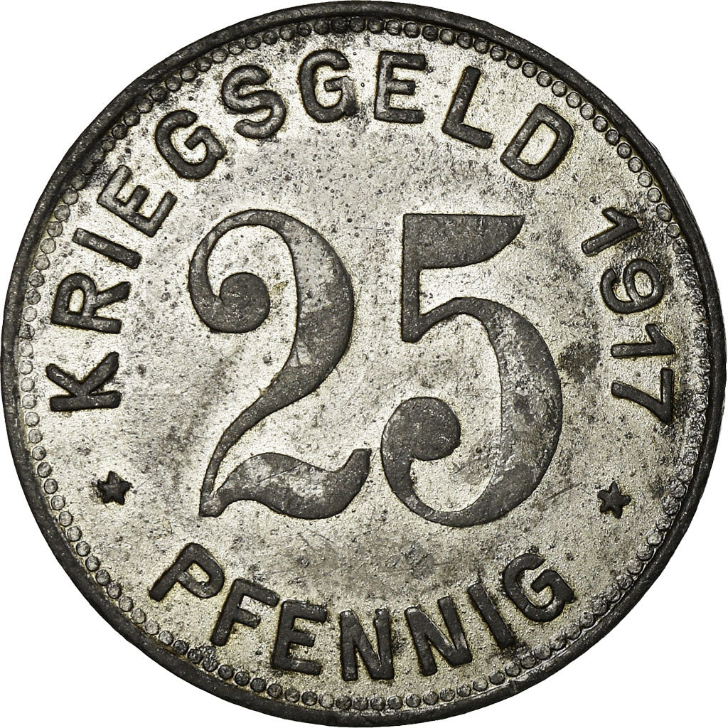 Moneta, Niemcy, Gartenstadt Haan, Kriegsgeld, Haan, 25 Pfennig, 1917, AU(50-53)