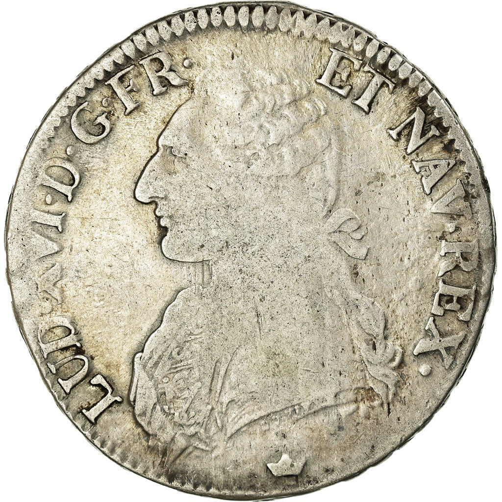 Moneda, Francia, Louis XVI, Ecu aux branches d'olivier, 1784, Toulouse, BC+
