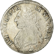 Moneda, Francia, Louis XVI, Ecu aux branches d'olivier, 1784, Toulouse, BC+