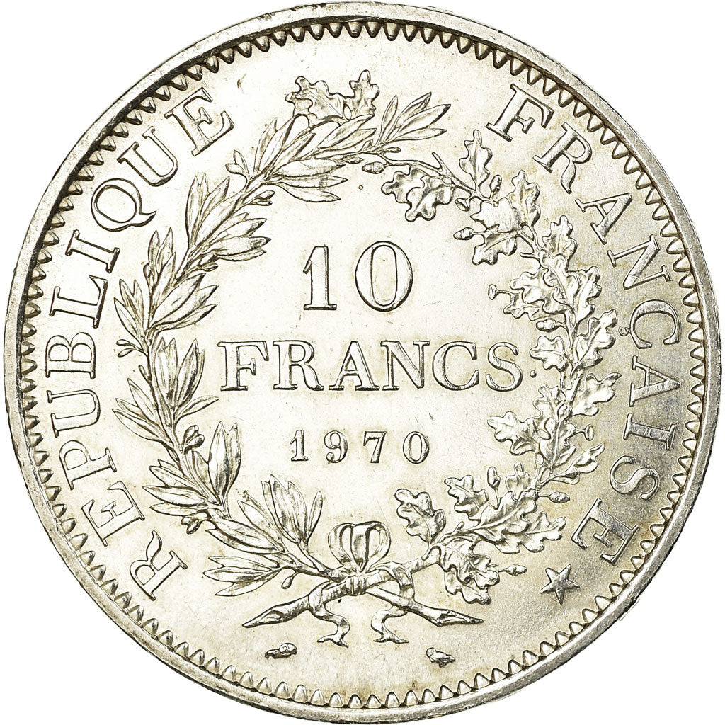 Coin, France, Hercule, 10 Francs, 1970, Paris, MS(64), Silver, KM:932