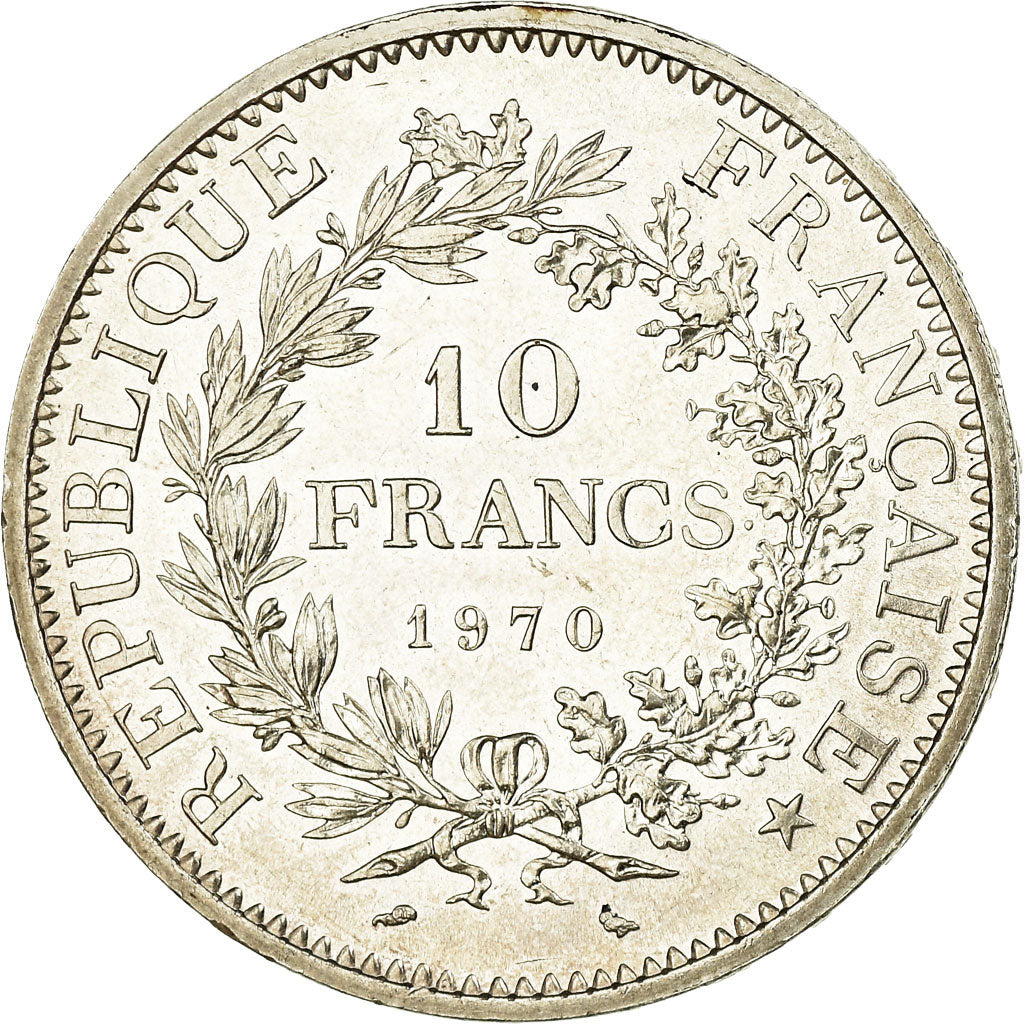 Coin, France, Hercule, 10 Francs, 1970, Paris, MS(64), Silver, KM:932