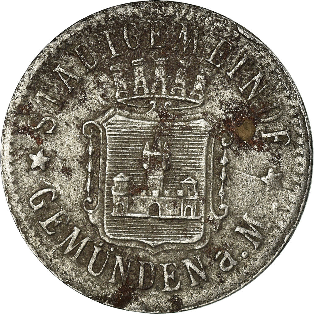 Moneta, Germania, Stadtgemeinde Gemünden a. M., Gemünden, 10 Pfennig, BB