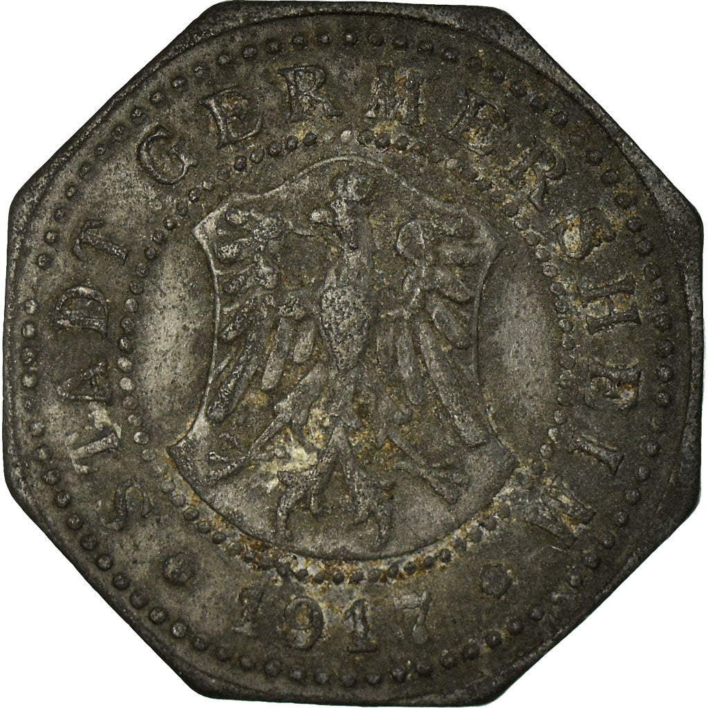 Coin, Germany, Stadt Gemersheim, Kleingeldersatzmarke, Germersheim, 10 Pfennig