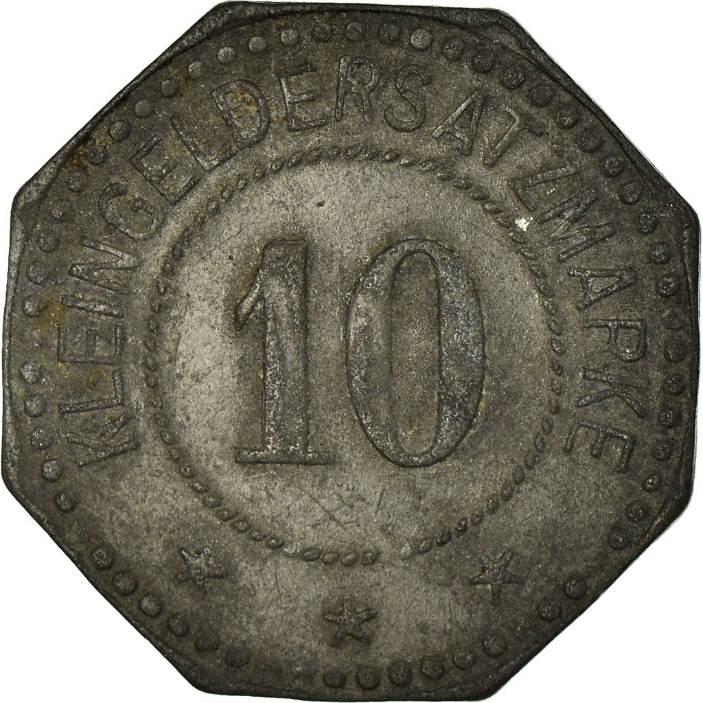Coin, Germany, Stadt Gemersheim, Kleingeldersatzmarke, Germersheim, 10 Pfennig