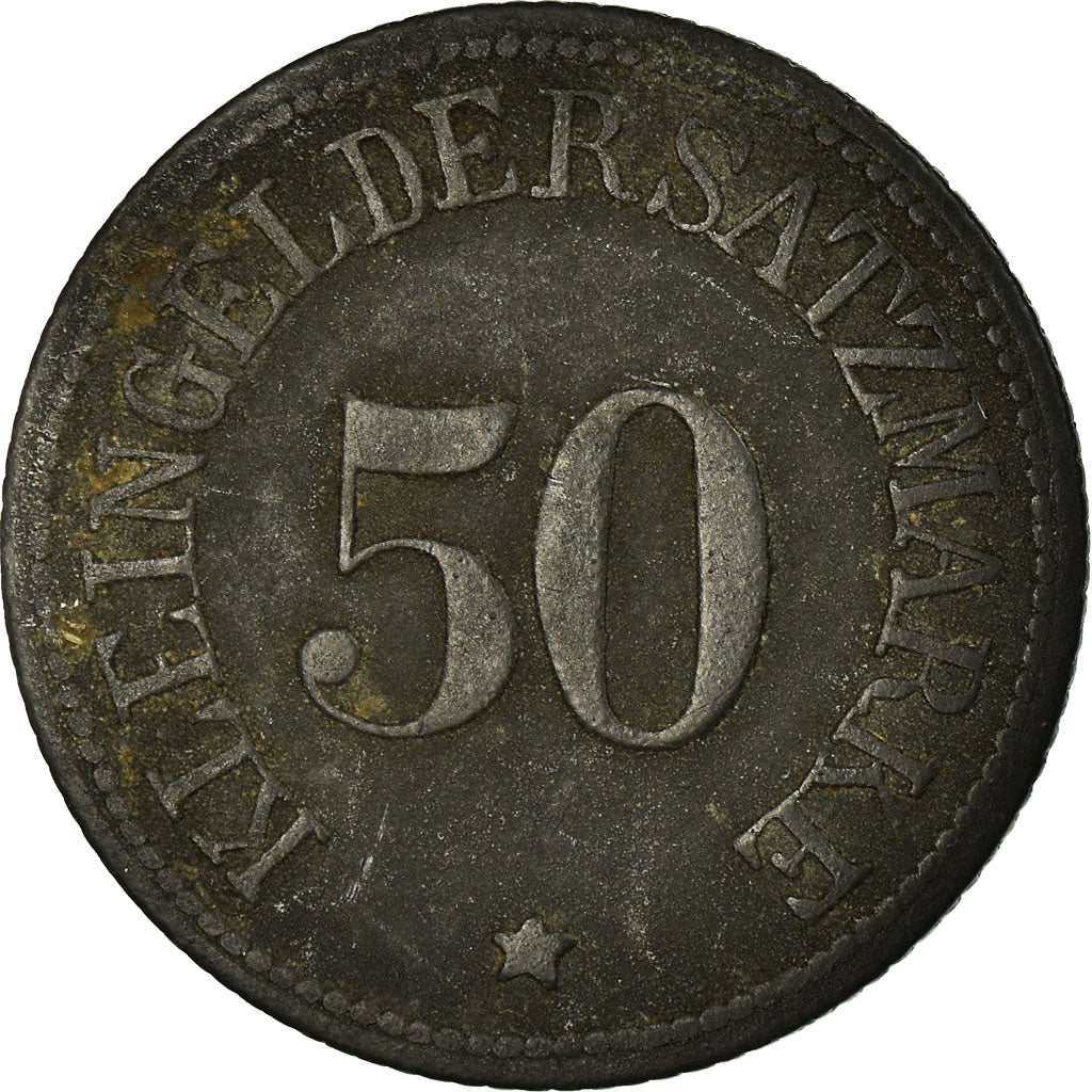 Monnaie, Allemagne, Stadt Giessen, Kleingeldersatzmarke, Giessen, 50 Pfennig