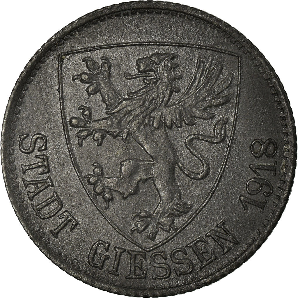 Coin, Germany, Stadt Giessen, Kleingeldersatzmarke, Giessen, 50 Pfennig, 1918