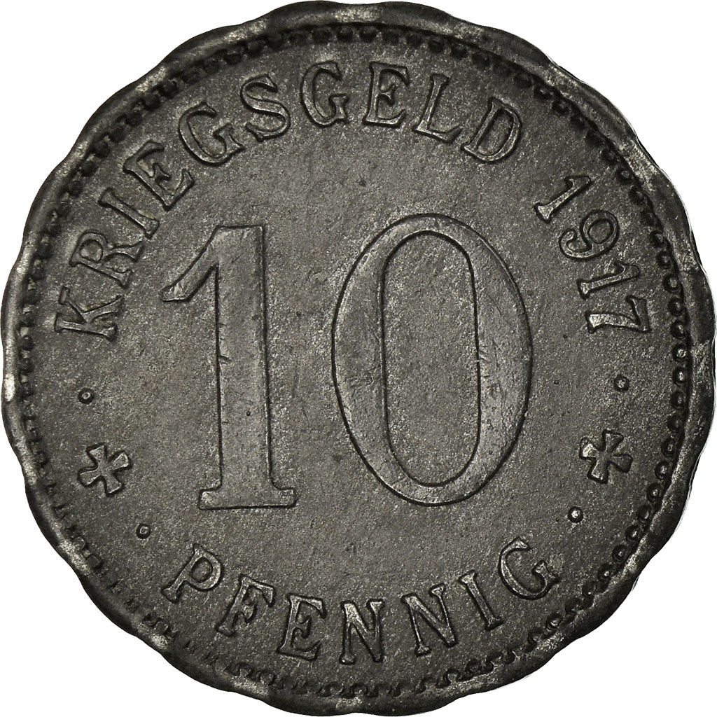 Moneta, Niemcy, Stadt Hagen, Kriegsgeld, Hagen, 10 Pfennig, 1917, AU(50-53)