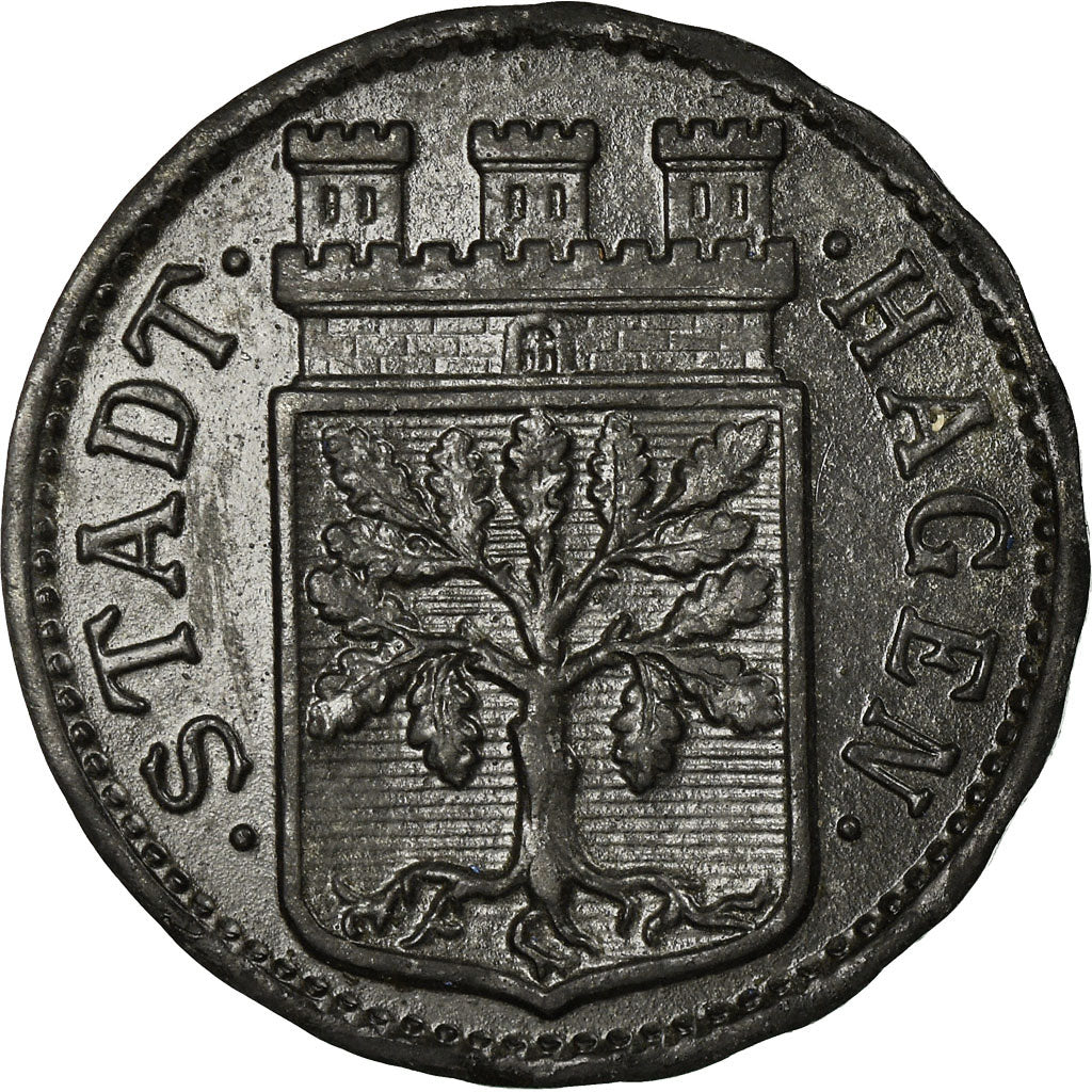 Coin, Germany, Stadt Hagen, Kriegsgeld, Hagen, 50 Pfennig, 1917, AU(55-58), Zinc