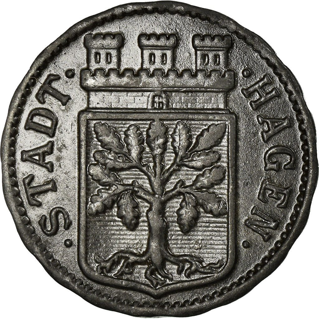Monnaie, Allemagne, Stadt Hagen, Kriegsgeld, Hagen, 50 Pfennig, 1918, TTB+, Zinc