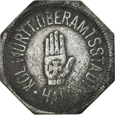 Coin, Germany, Kleingeldersatzmarke, Hall, 10 Pfennig, 1917, EF(40-45), Zinc