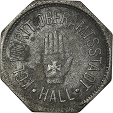 Coin, Germany, Kleingeldersatzmarke, Hall, 10 Pfennig, 1917, EF(40-45), Zinc