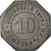 Moneta, Germania, Hamborn a RH, Kriegsgeld, Hamborn, 10 Pfennig, 1917, BB, Zinco