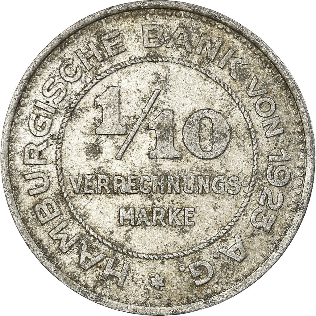 Moneda, Alemania, Hamburgische Bank von 1923 A.G., Hamburg, 1/10