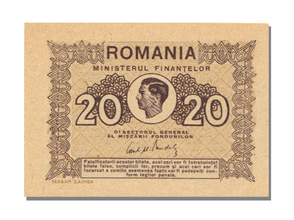 Romania, 20 Lei, 1945, KM:76, FDS