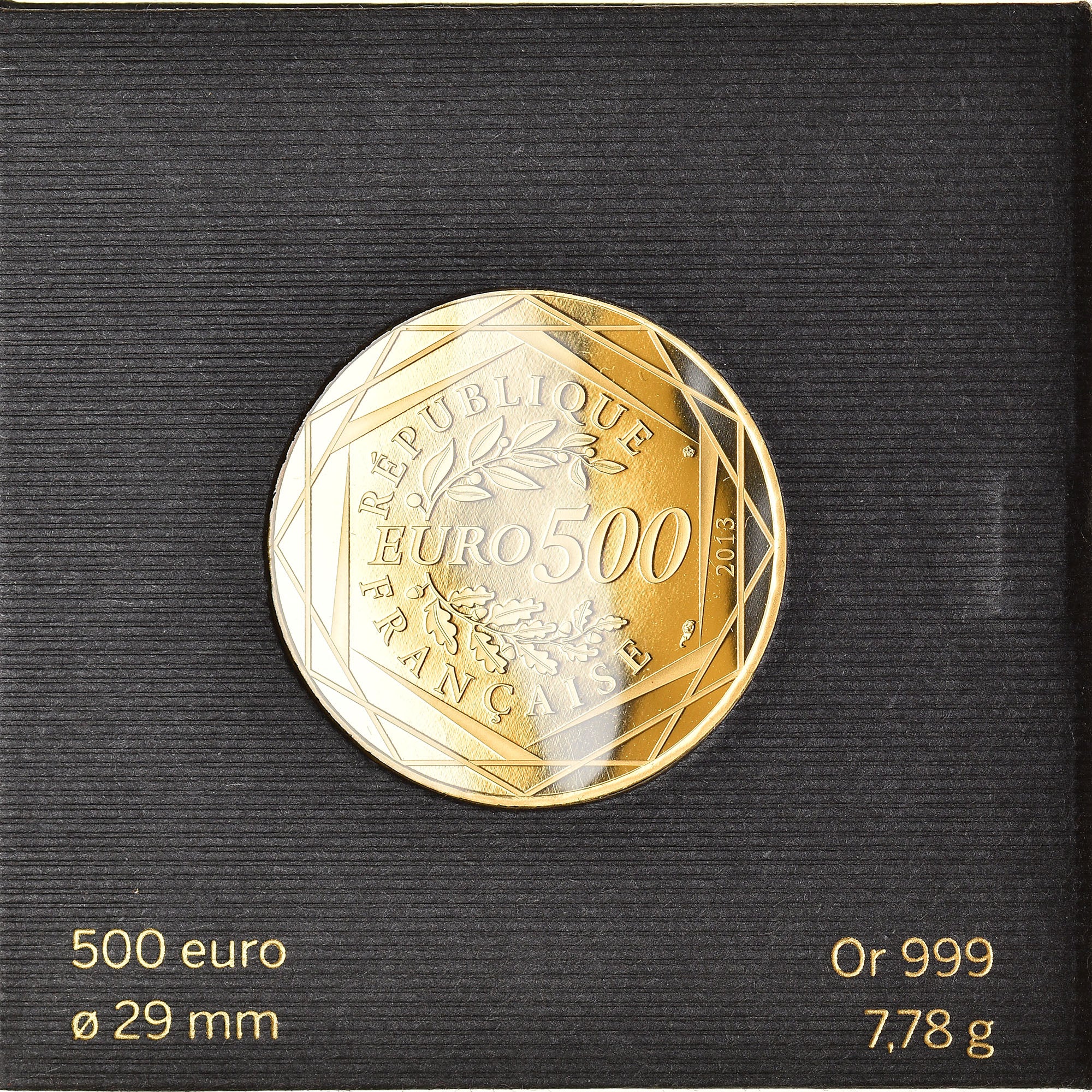 France, 500 Euro, La République, 2013, Paris, MS(65-70), Gold
