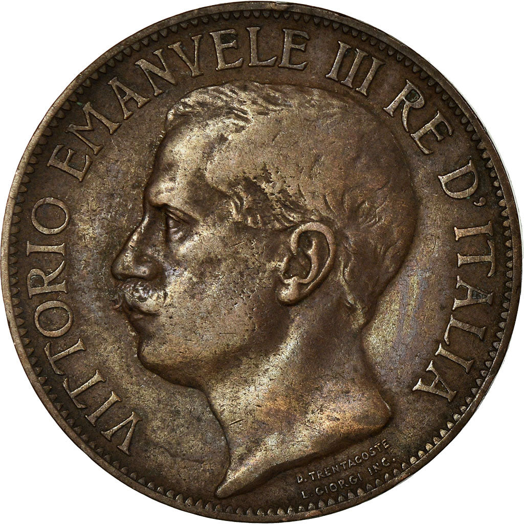 Monnaie, Italie, Vittorio Emanuele III, 10 Centesimi, 1911, Rome, TB+, Bronze