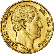 Moeda, Bélgica, Leopold I, 20 Francs, 20 Frank, 1865, EF(40-45), Dourado