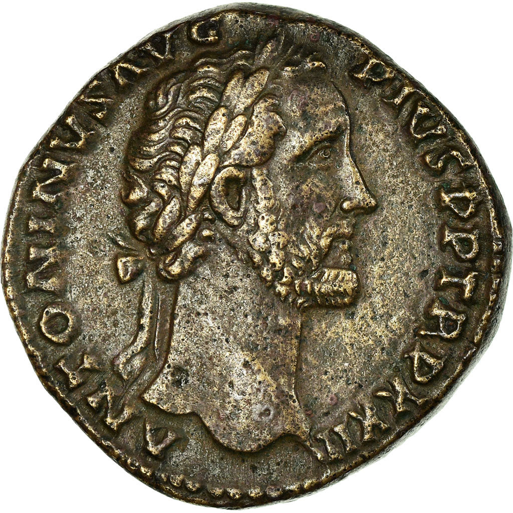Coin, Antoninus Pius, Sestertius, 158-159, Rome, EF(40-45), Bronze, RIC:1008